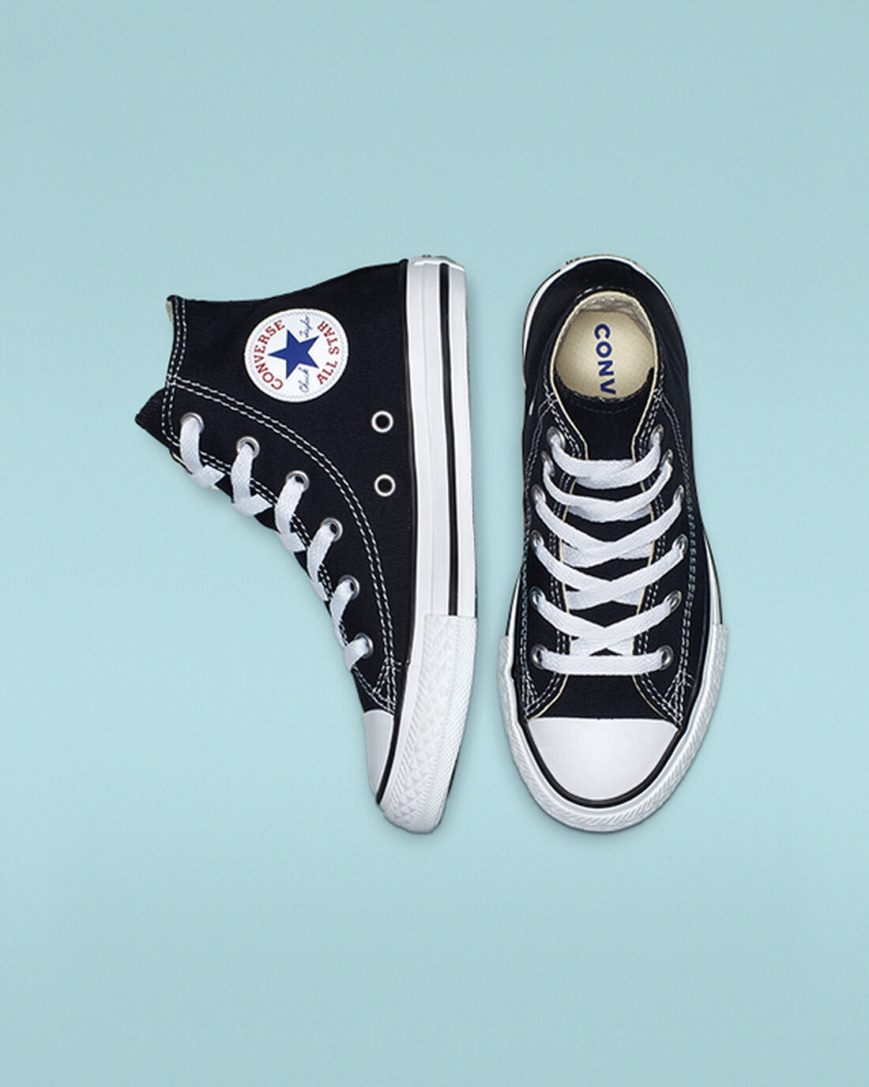 Tenis Converse Chuck Taylor All Star Classicos Cano Alto Menina Pretas | PT A041P89